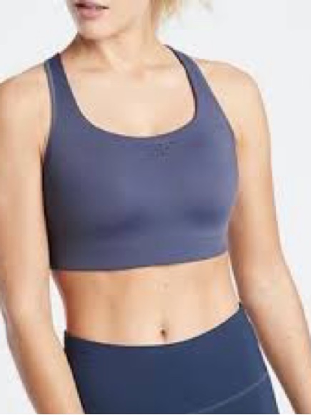 Athleta Phenomena Sports Bra Sz 32DD Slate Blue Adjustable Straps athletic